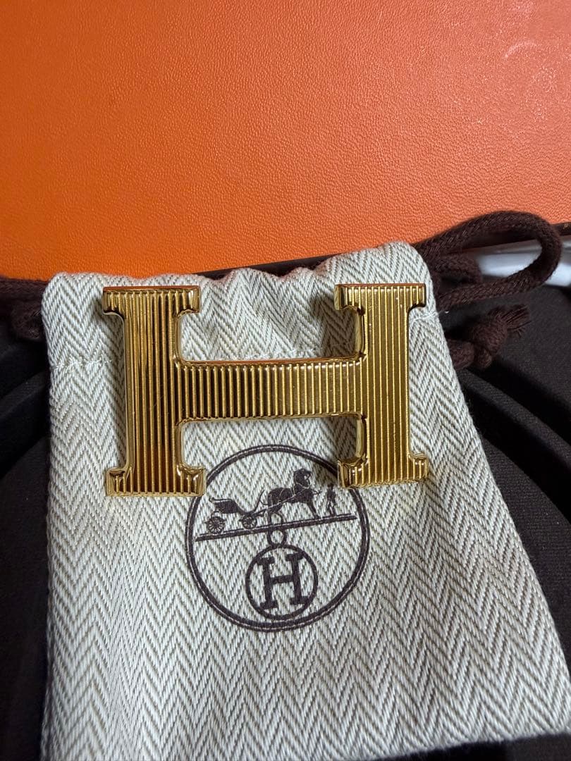 Hermèsレザーベルト90リバーシブル