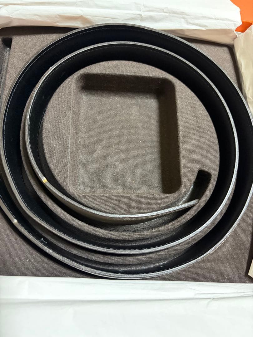 Hermèsレザーベルト90リバーシブル