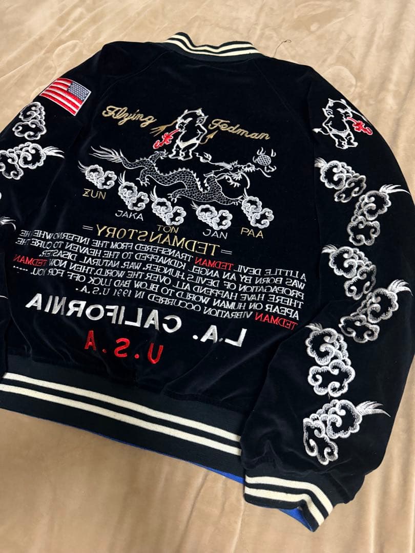 ２面用 TEDMAN USA 別珍 龍 日本限定 スカジャン vintage