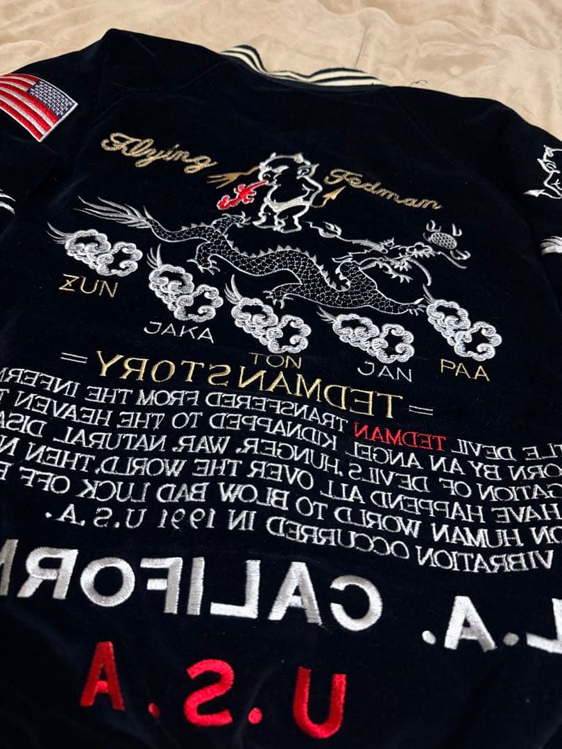 ２面用 TEDMAN USA 別珍 龍 日本限定 スカジャン vintage