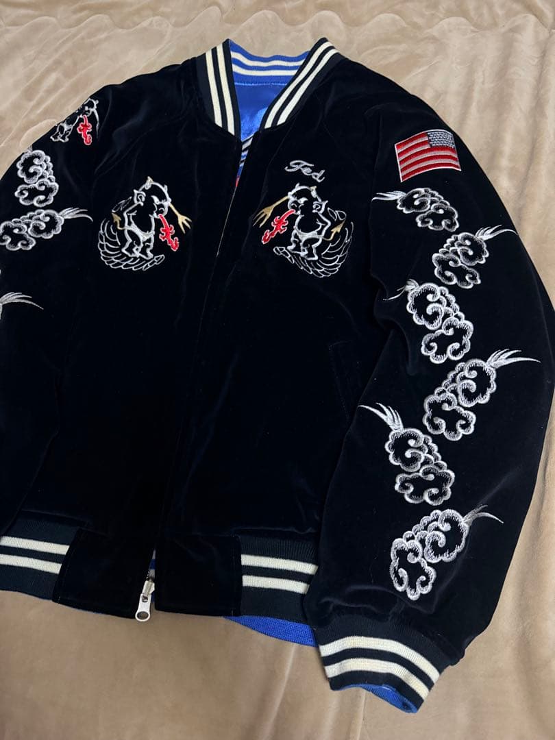 ２面用 TEDMAN USA 別珍 龍 日本限定 スカジャン vintage