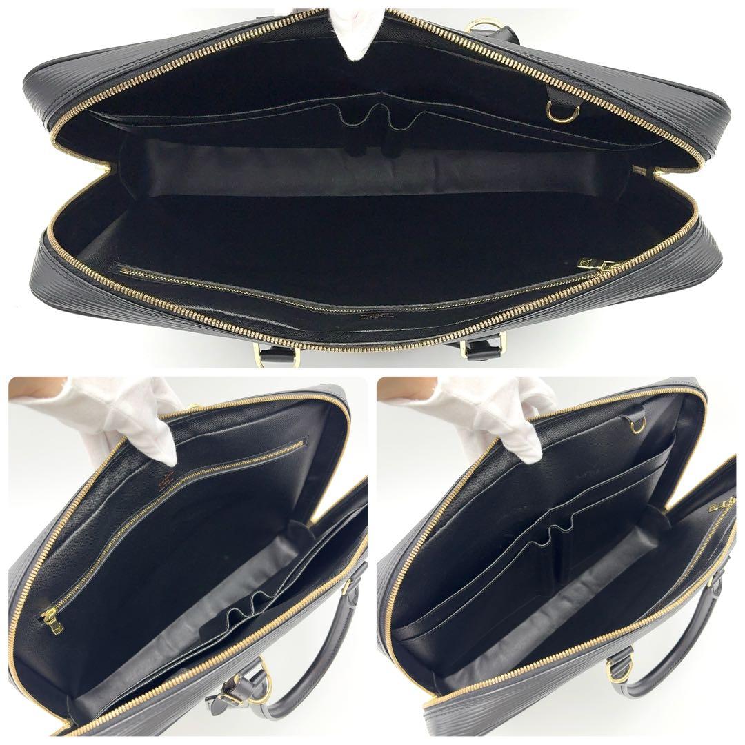 定価20万★極美品★ルイヴィトン エピ ポルトドキュマン ヴォワヤージュ 黒