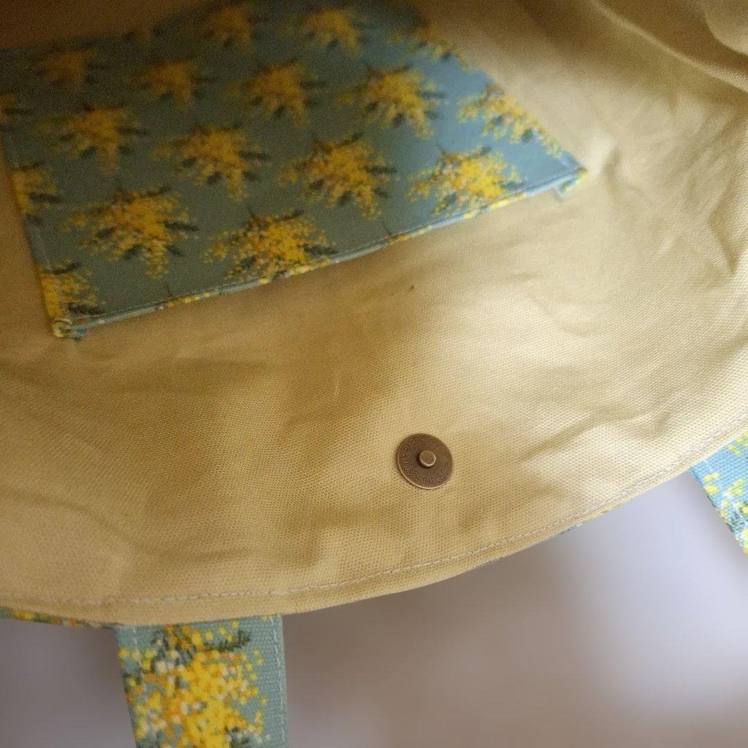 可愛いパンダパネル生地　ハンドメイド　まちなしバッグ　フラットポーチ