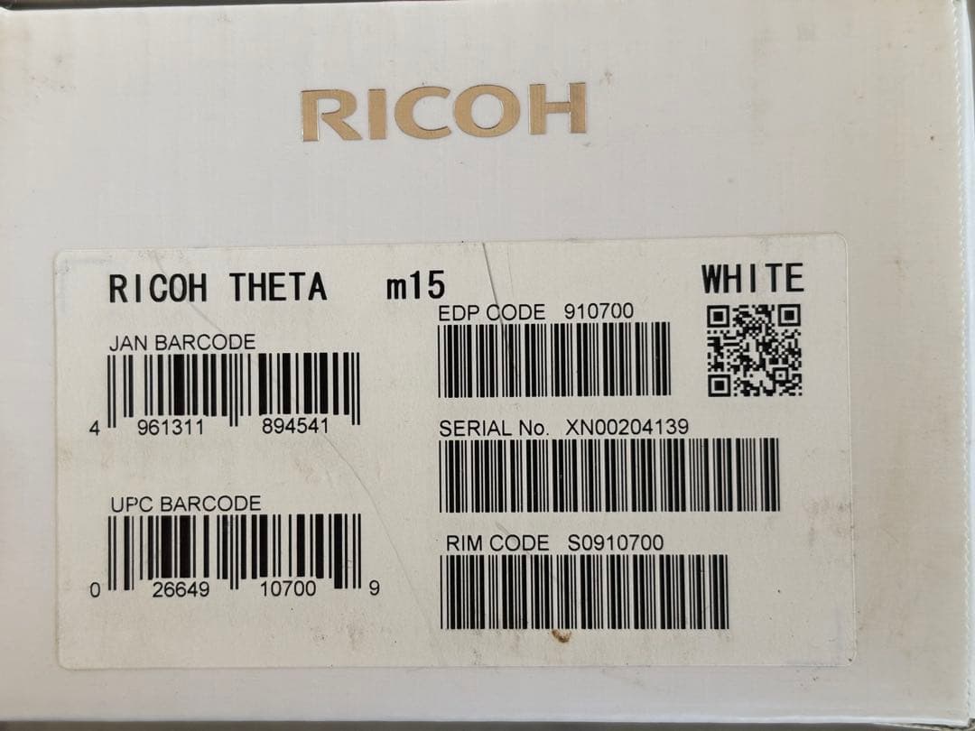 RICOH THETA m15 ホワイト