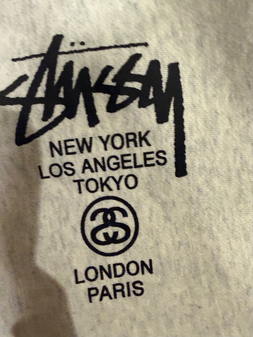 Stussy グレー フリースパーカー
