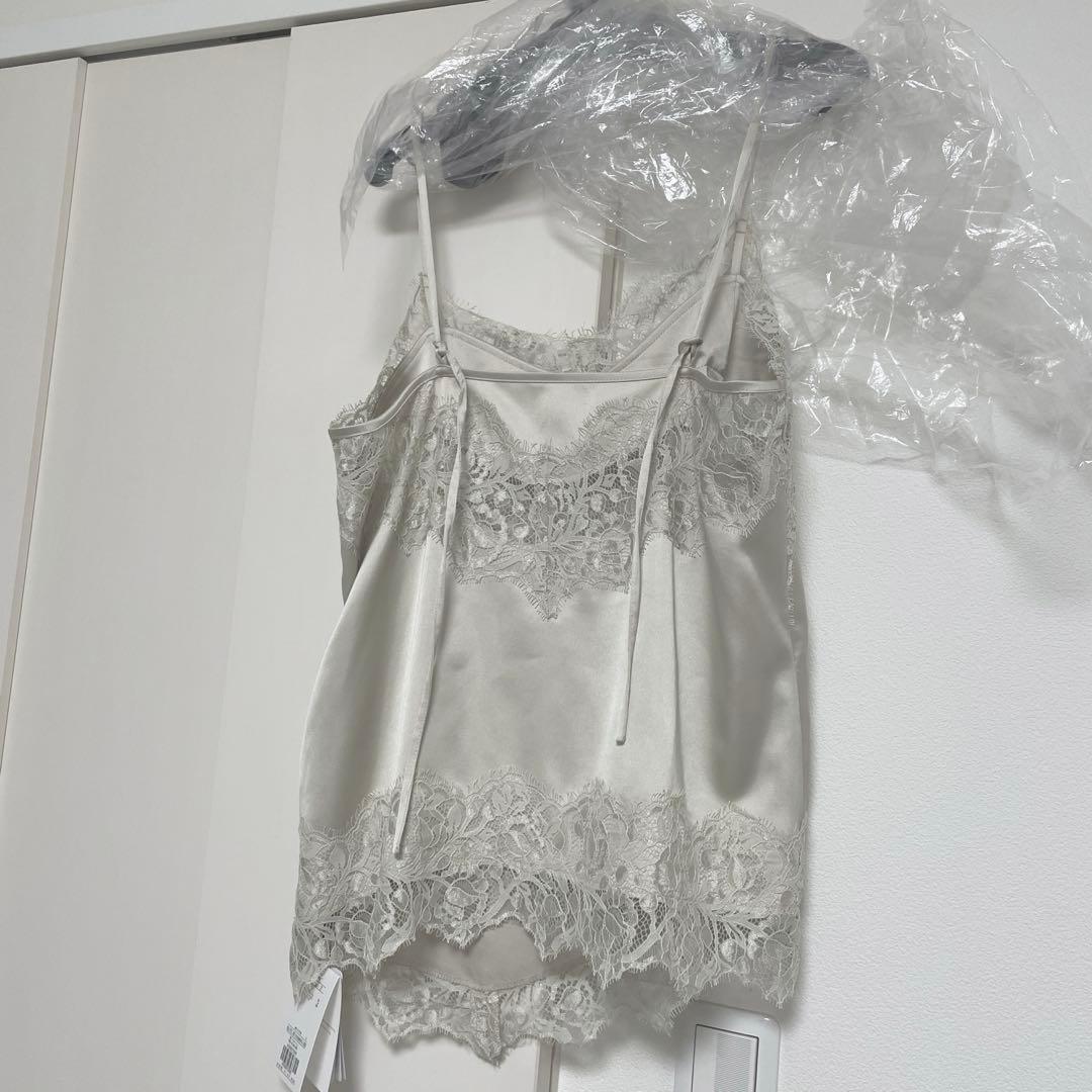 Arpege storyレースサテンキャミ ベージュ 新品タグ付き