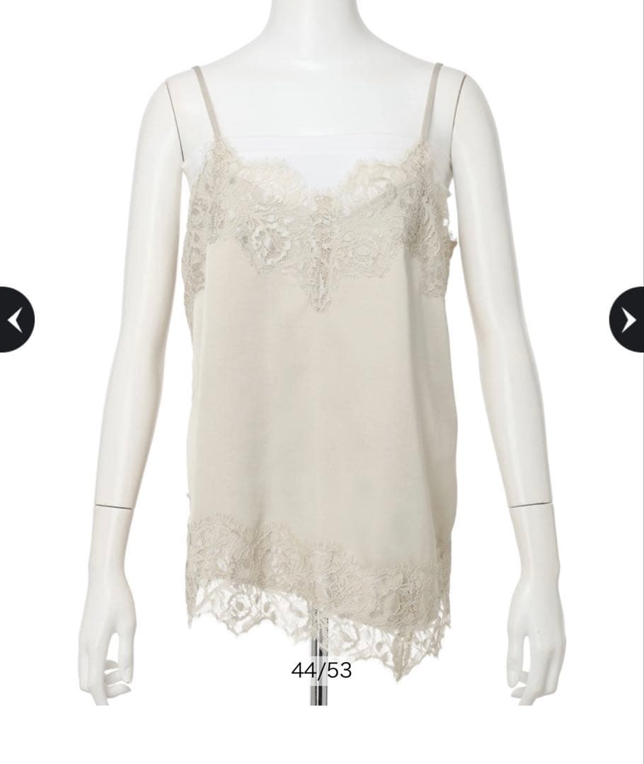 Arpege storyレースサテンキャミ ベージュ 新品タグ付き