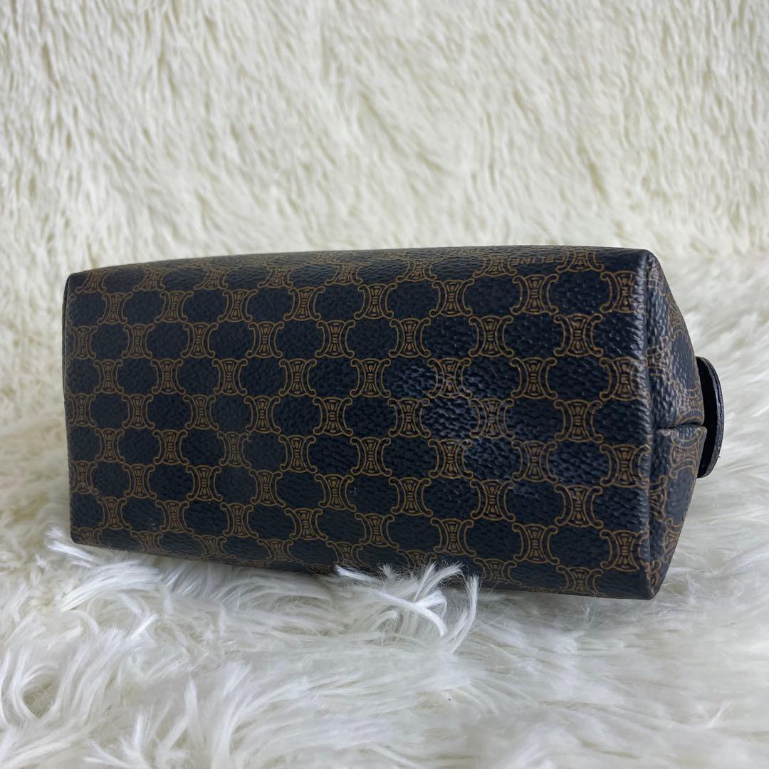 CELINE セリーヌ 黒マカダム ポーチ トリオンフ PVC 化粧ポーチ