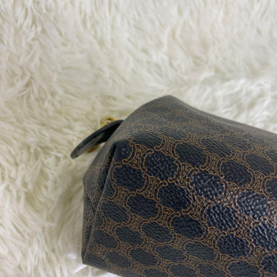 CELINE セリーヌ 黒マカダム ポーチ トリオンフ PVC 化粧ポーチ