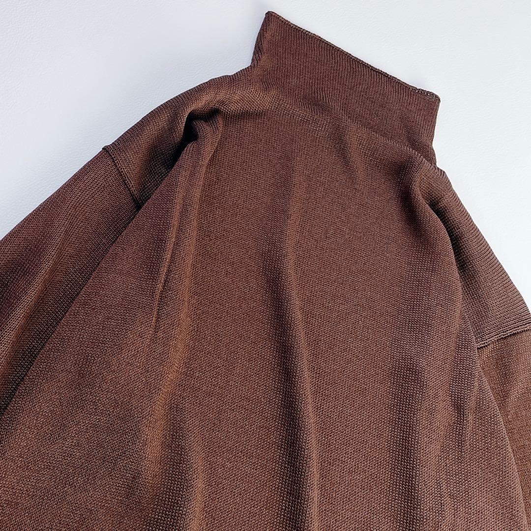 【高級】ヨーガンレール　シルク100%　ニット　ハイネック　ブラウン　M