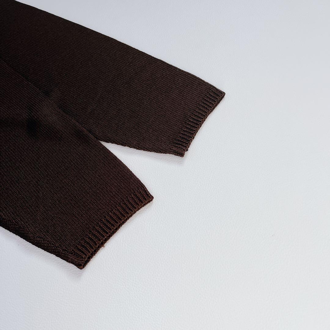 【高級】ヨーガンレール　シルク100%　ニット　ハイネック　ブラウン　M