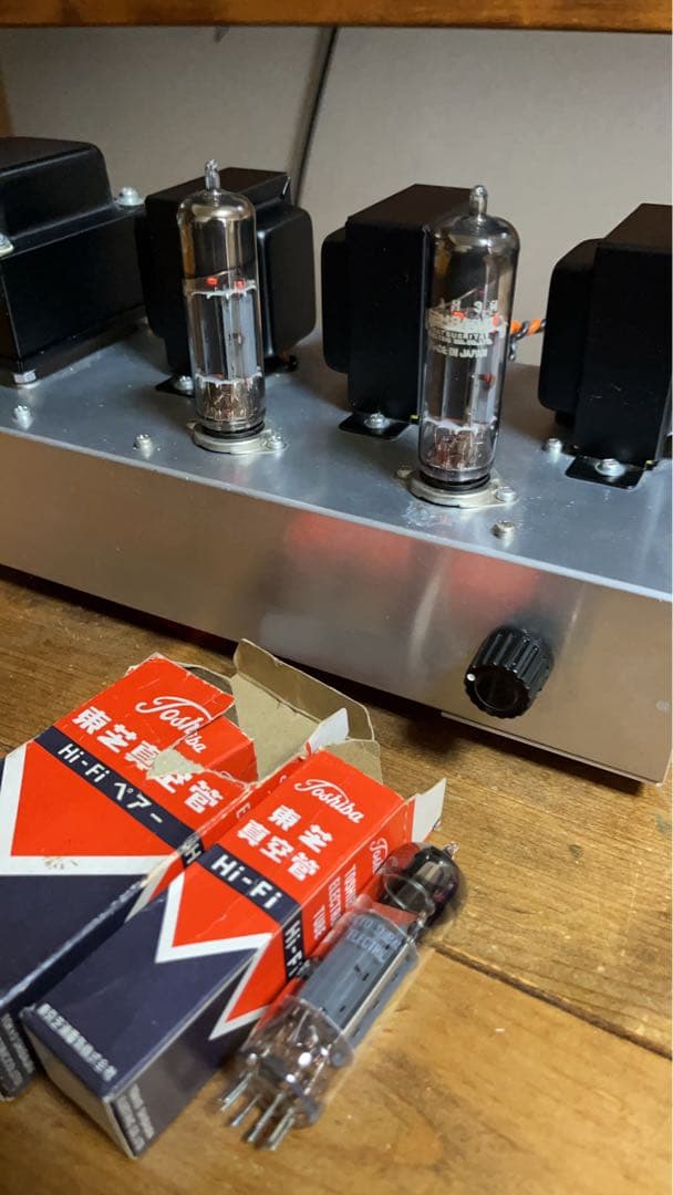 6BM8 真空管アンプ　シングル　自作アンプ