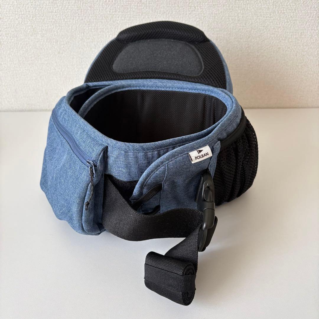 ラッキー工業　ポルバンアドバンス　ヒップシート　ダブルショルダーストラップ　水色