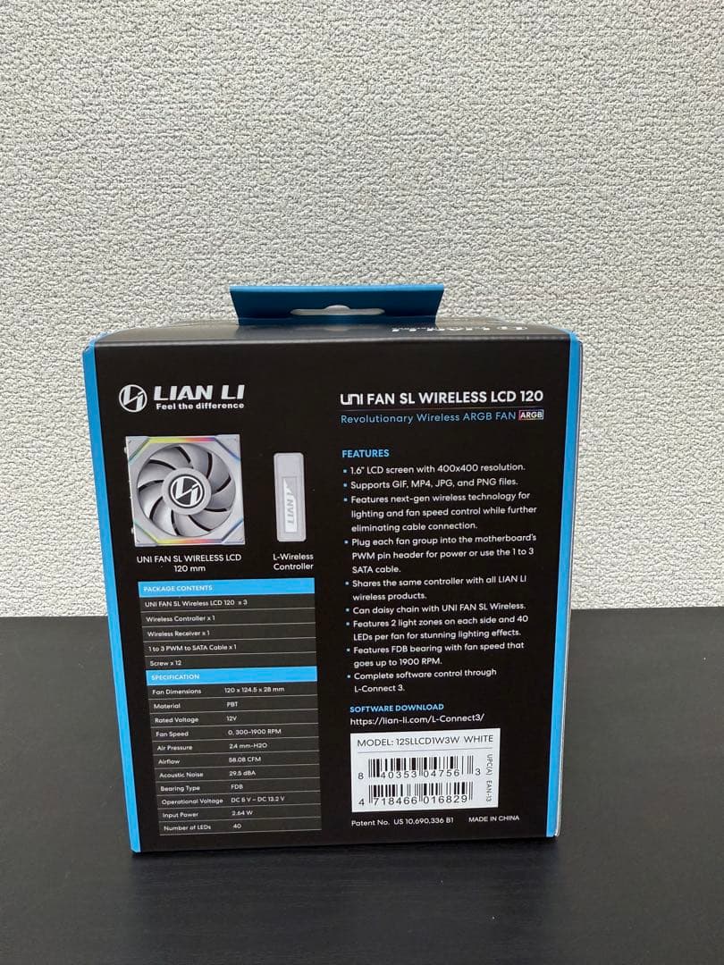 新品 LIANLI UNI FAN SL Wireless LCD 120 3P