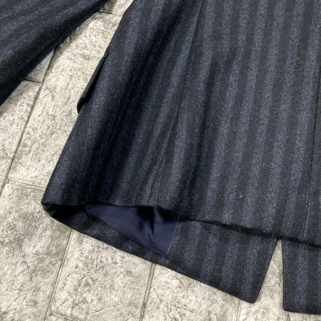 EPOCA パンツスーツ　セットアップ　レザーコンビ　ストライプ