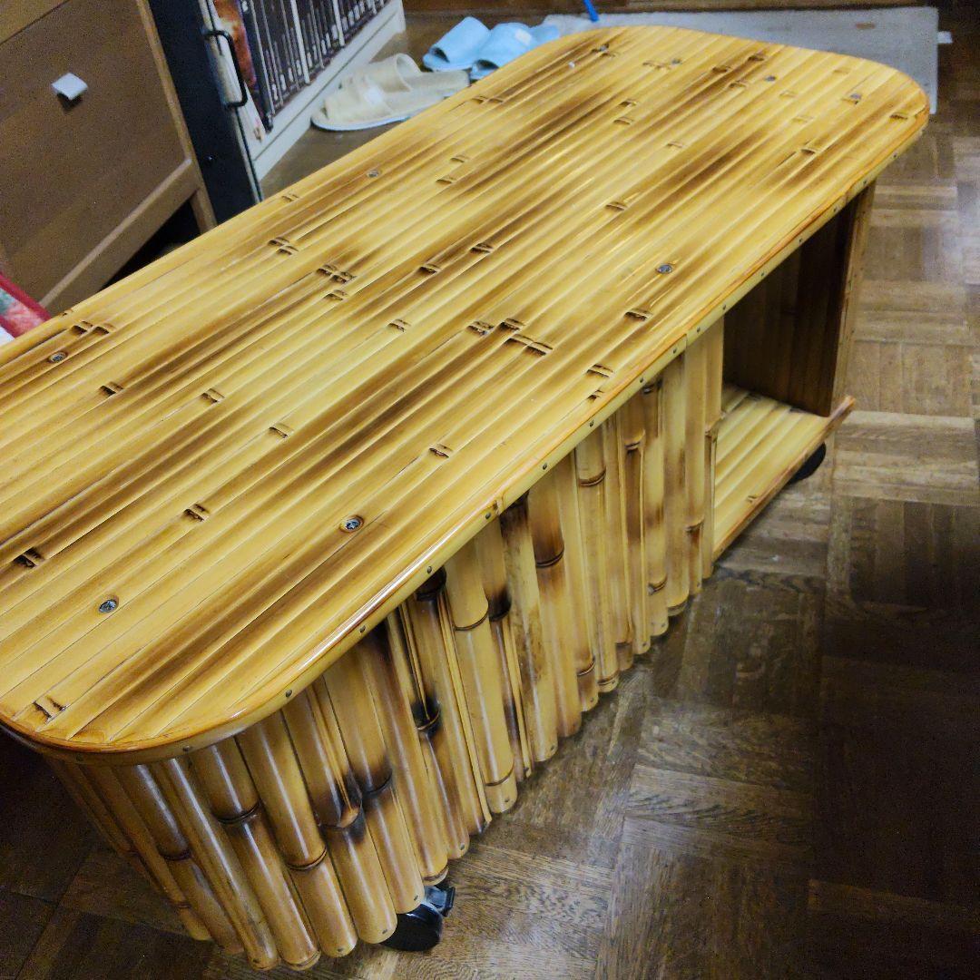 梅里竹芸　ベンチ　キャスター付き