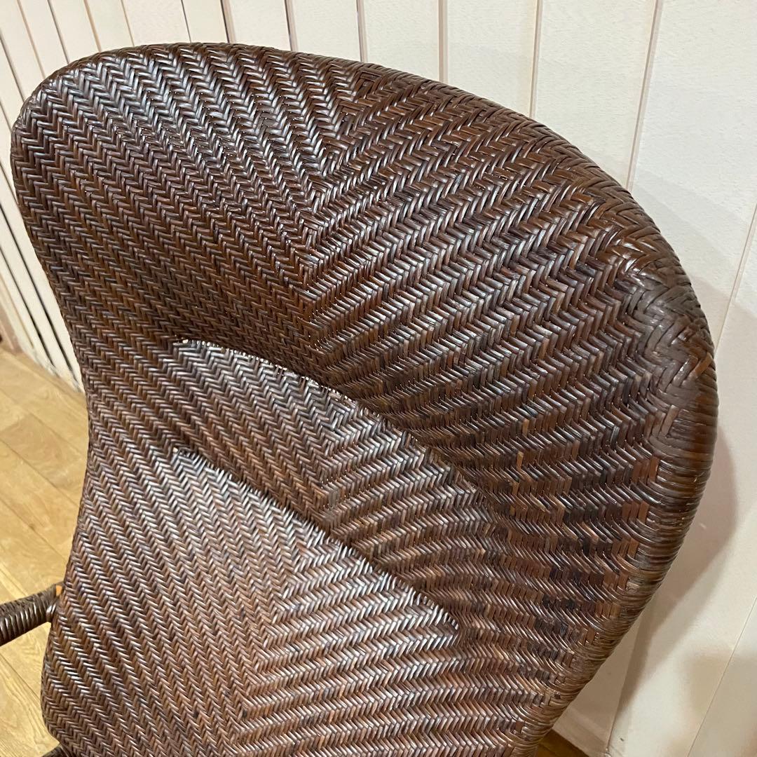 【希少】ヤマカワラタン　レストチェア　アームチェア　ラウンジチェア　オットマン