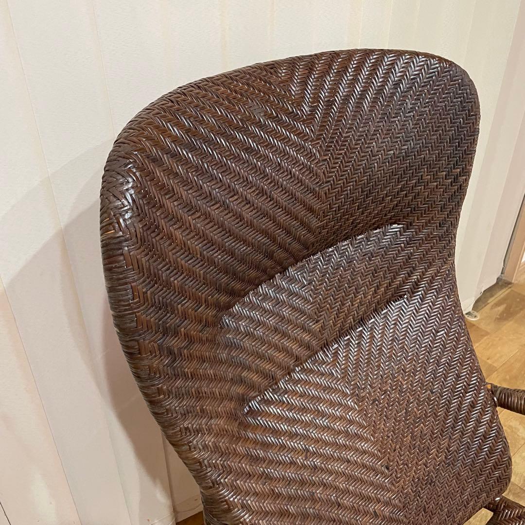 【希少】ヤマカワラタン　レストチェア　アームチェア　ラウンジチェア　オットマン