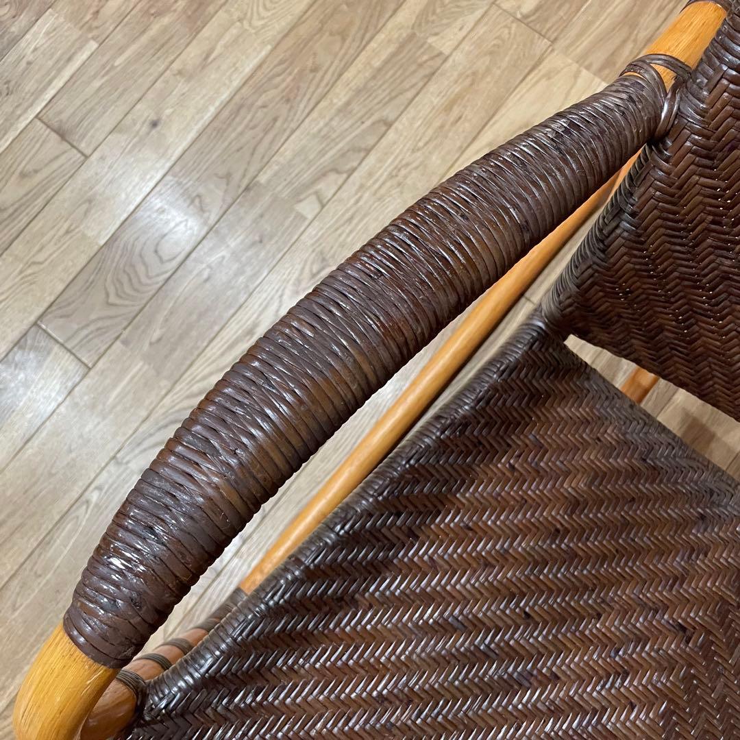 【希少】ヤマカワラタン　レストチェア　アームチェア　ラウンジチェア　オットマン