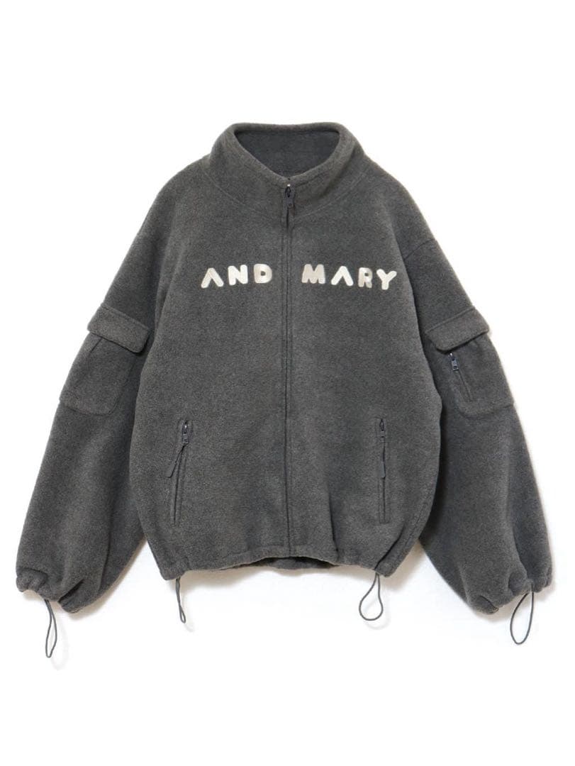 andmary Mary logo fleece jacket フリース