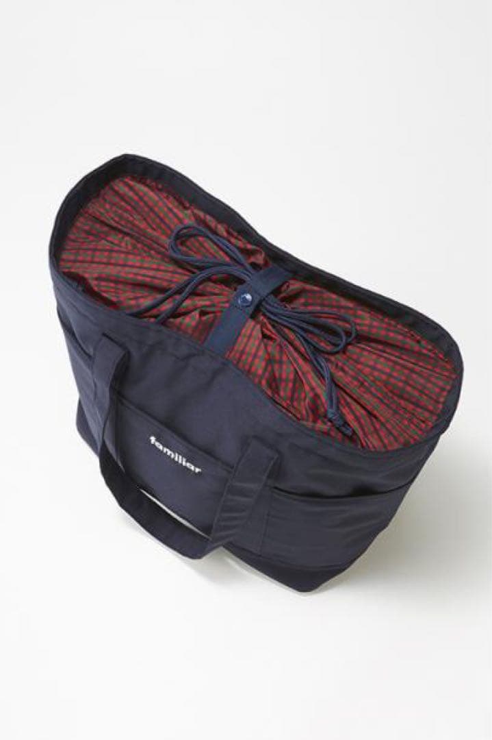 美品 familiar マザーズバッグ （赤系ファミリア チェック）