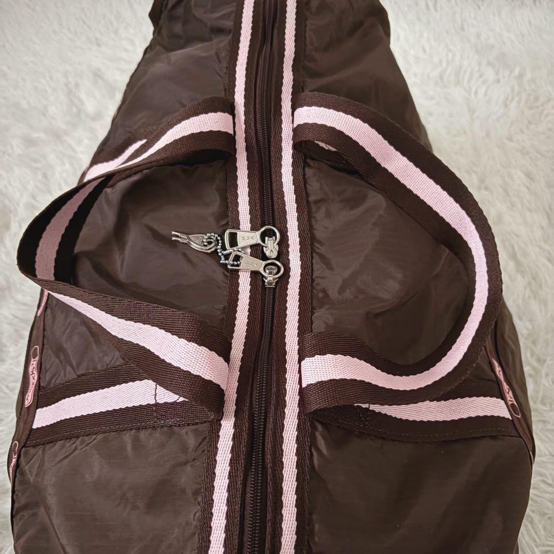 極美品☆レスポートサック　ボストンバッグ　XL ウィークエンダー　鍵付き　焦げ茶