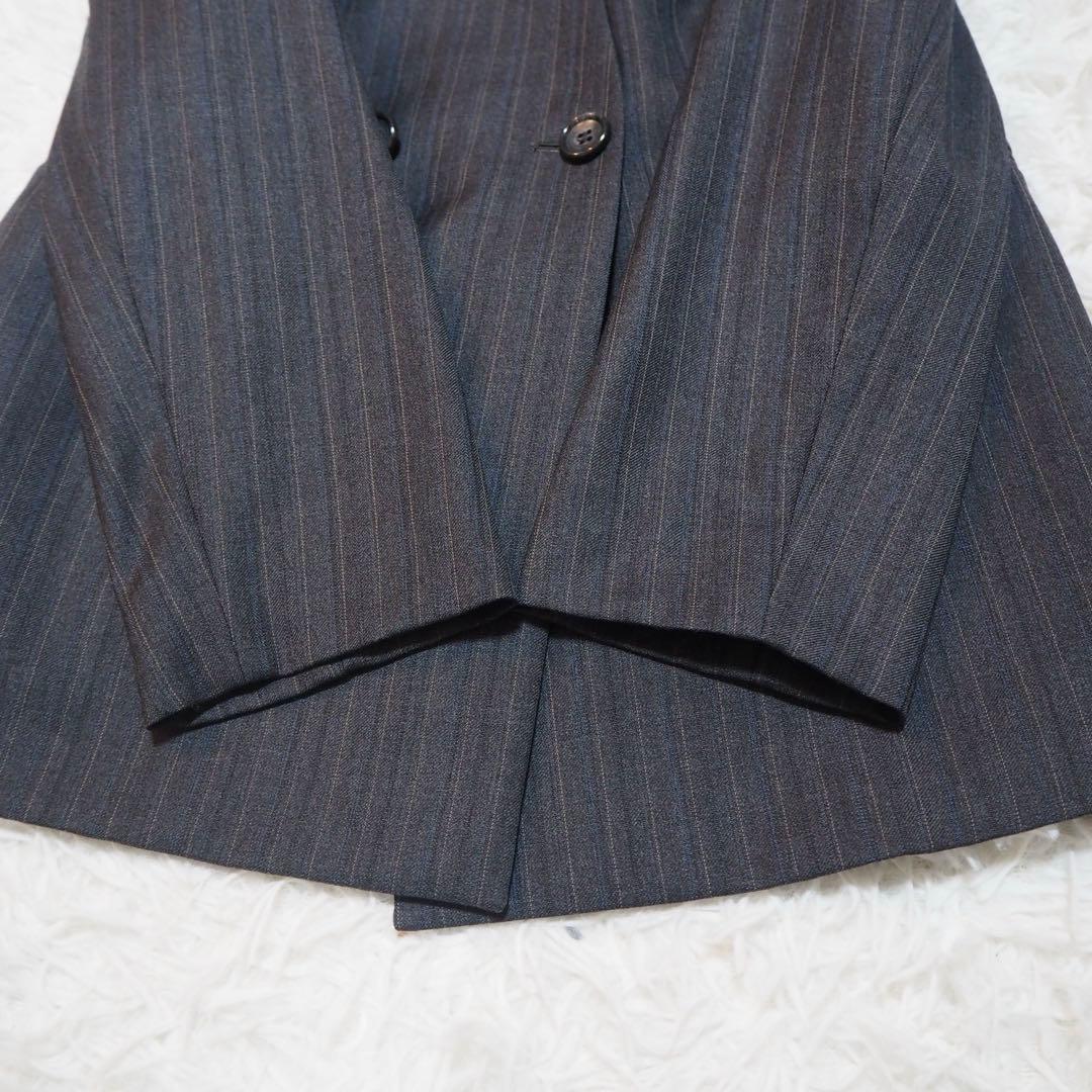 極美品 セオリーリュクス ロロピアーナ スーツセットアップ ノーカラー シルク