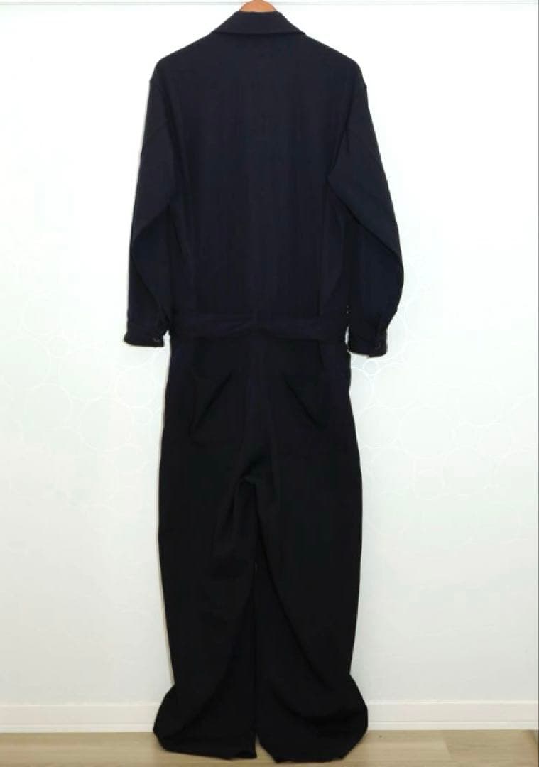 【極美品】名作comoli ウールギャバ オールインワン ネイビー 1 M