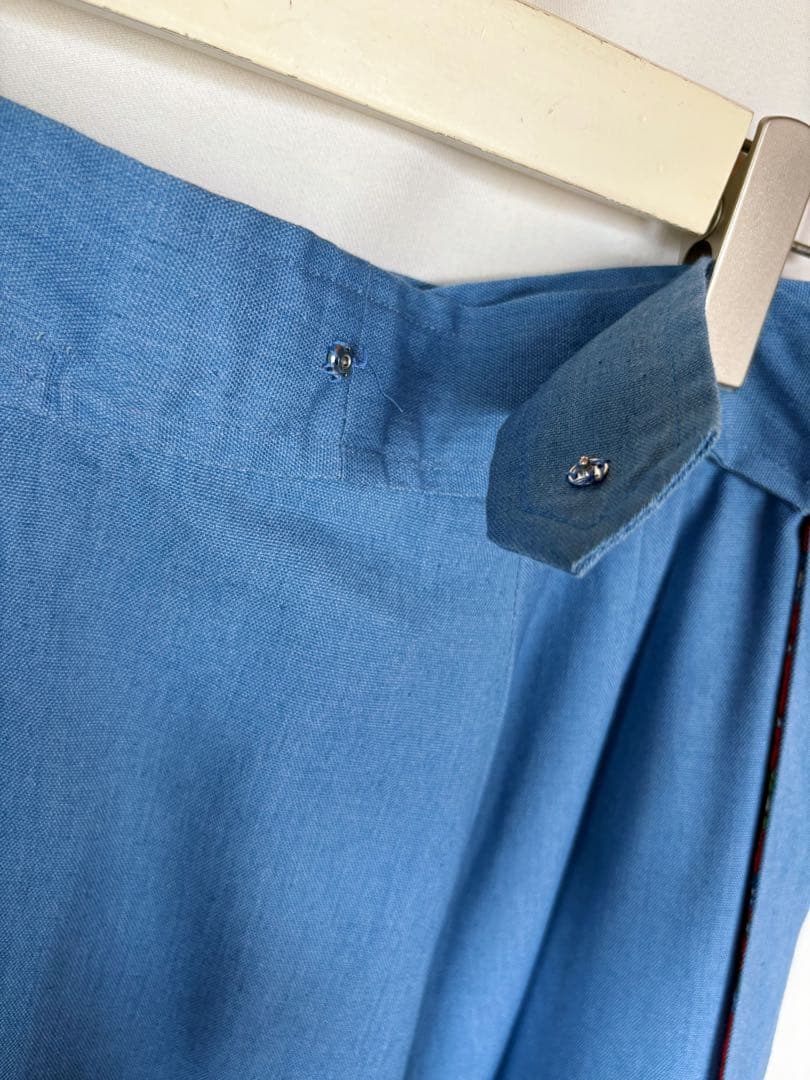 70s vintage パッチワーク アップリケキルト ラップ スカート