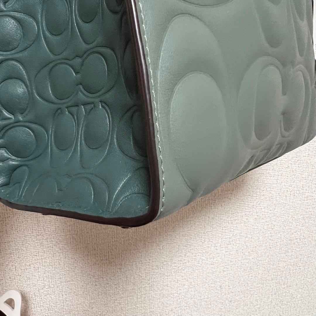 COACH グリーン ハンドバッグと財布セット