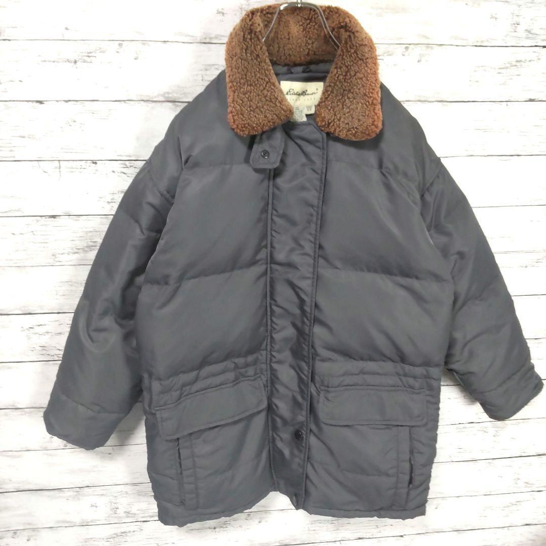【超希少】エディーバウアー　襟ボア肉厚グースダウンジャケット　大きいXL以上