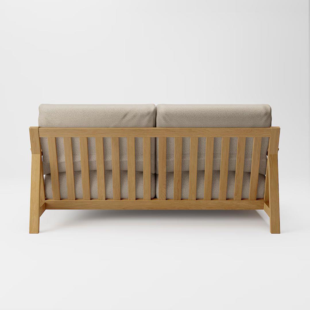 無印良品　ソファ本体木製フレーム　 フェザーポケットコイル２.5シーター