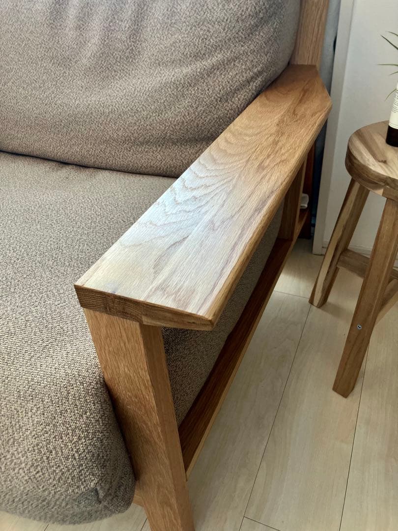 無印良品　ソファ本体木製フレーム　 フェザーポケットコイル２.5シーター