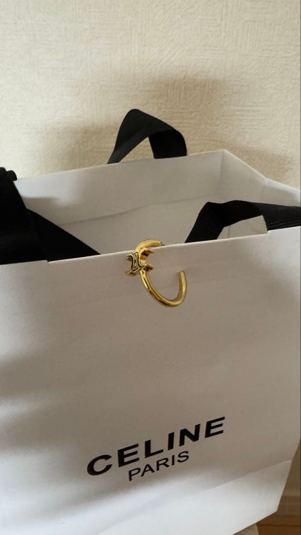 セリーヌ トリオンフアシンメトリック ゴールド 超美品