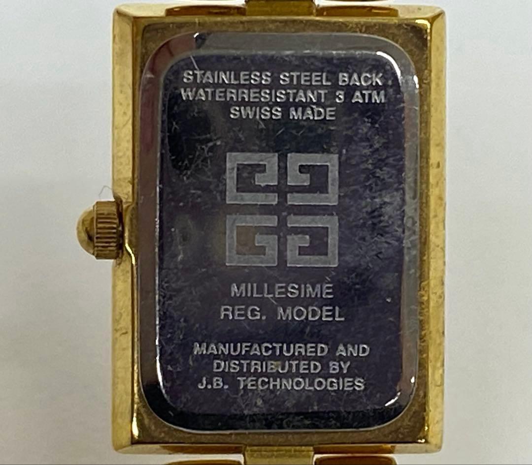 【不動】GIVENCHY ジバンシー ゴールド スクエア レディース腕時計