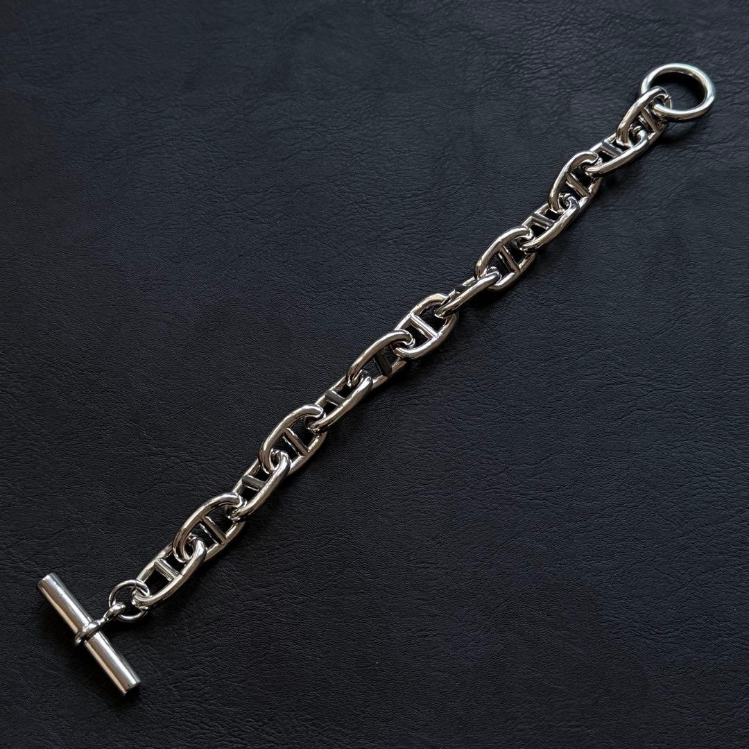 シルバー925刻印あり アンカーチェーン シルバー ブレスレット ヴィンテージ