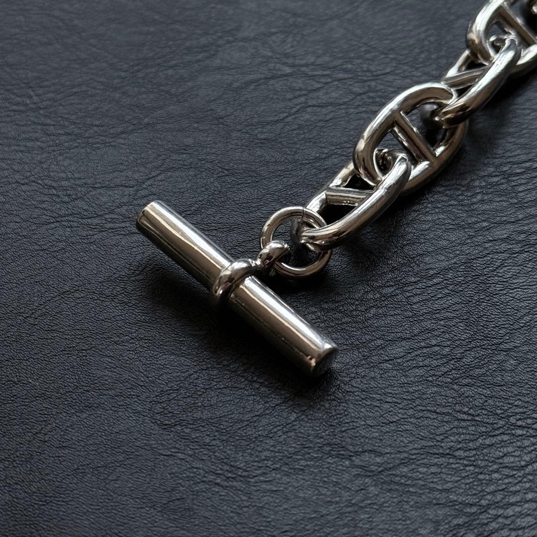 シルバー925刻印あり アンカーチェーン シルバー ブレスレット ヴィンテージ