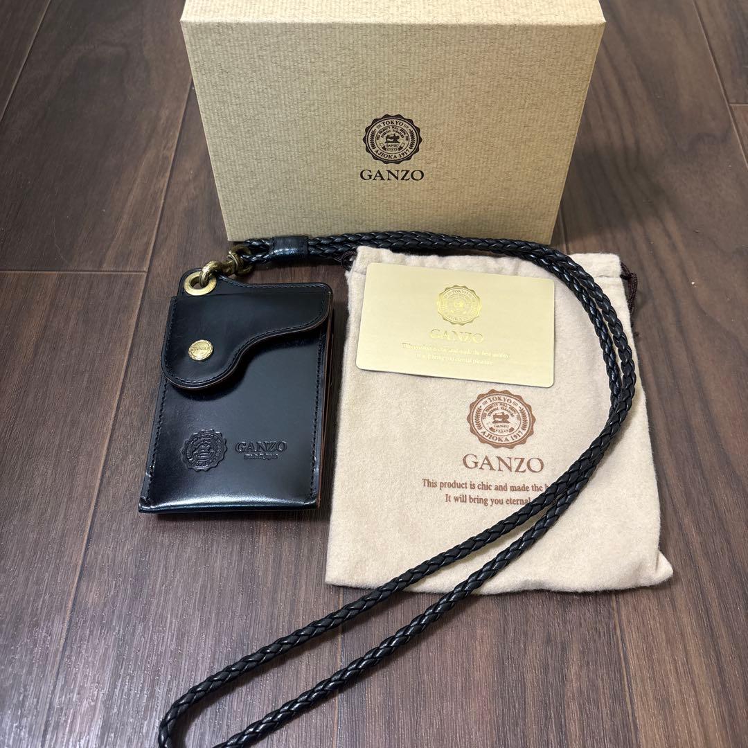 GANZO ネックストラップ付き 財布 パスケース