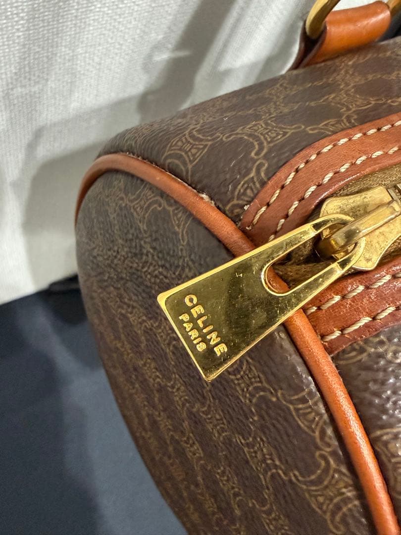 【美品】CELINEセリーヌ マカダム ドラムバッグ ショルダー ニボストン