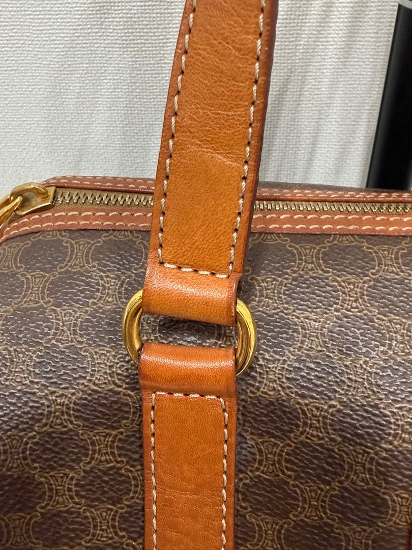 【美品】CELINEセリーヌ マカダム ドラムバッグ ショルダー ニボストン