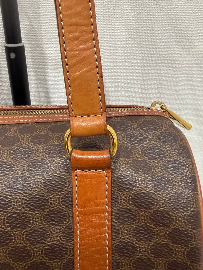 【美品】CELINEセリーヌ マカダム ドラムバッグ ショルダー ニボストン