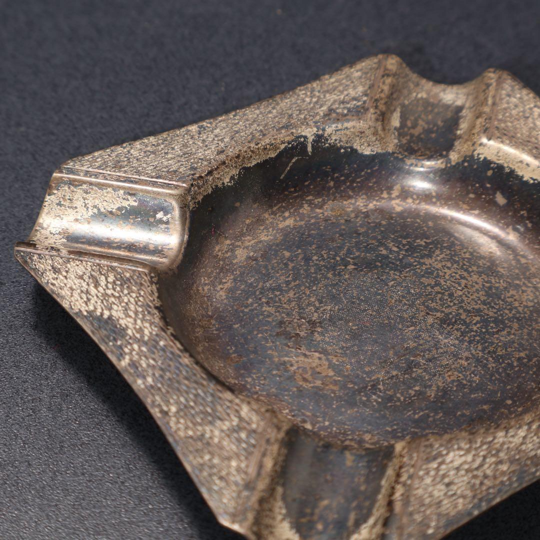 シルバー　灰皿　ホールマーク　アッシュトレイ　四角　R1600