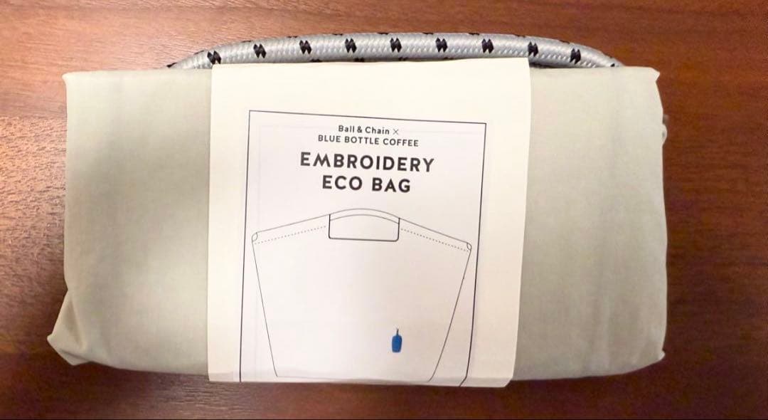 【新品未使用】ブルーボトルコーヒー　エンブロイダリーエコバッグ グレー
