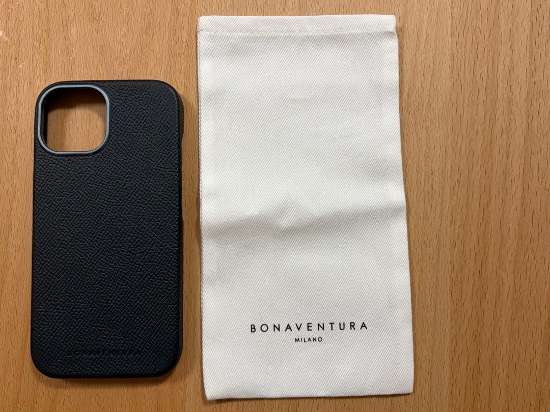 BONAVENTURA iPhone15用レザーケース ブラック
