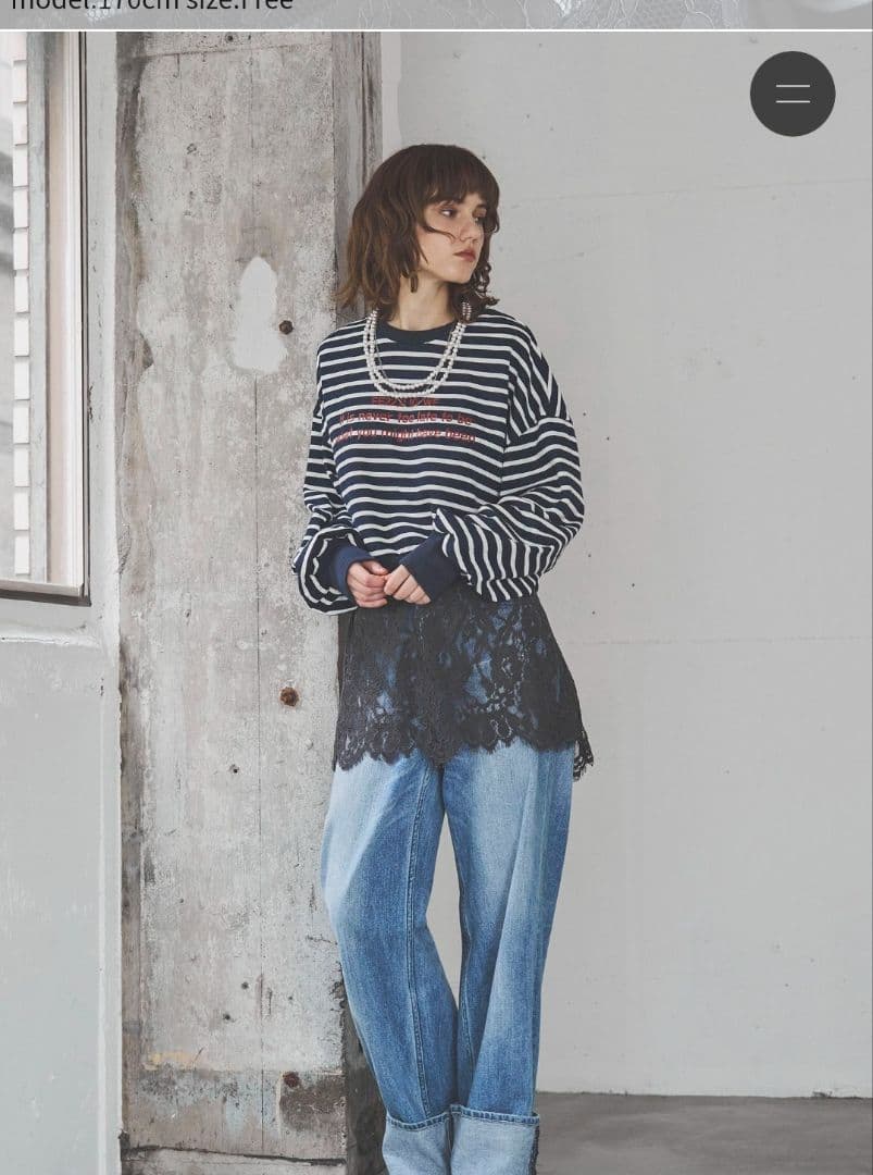 トップス scallop lace finely camisole