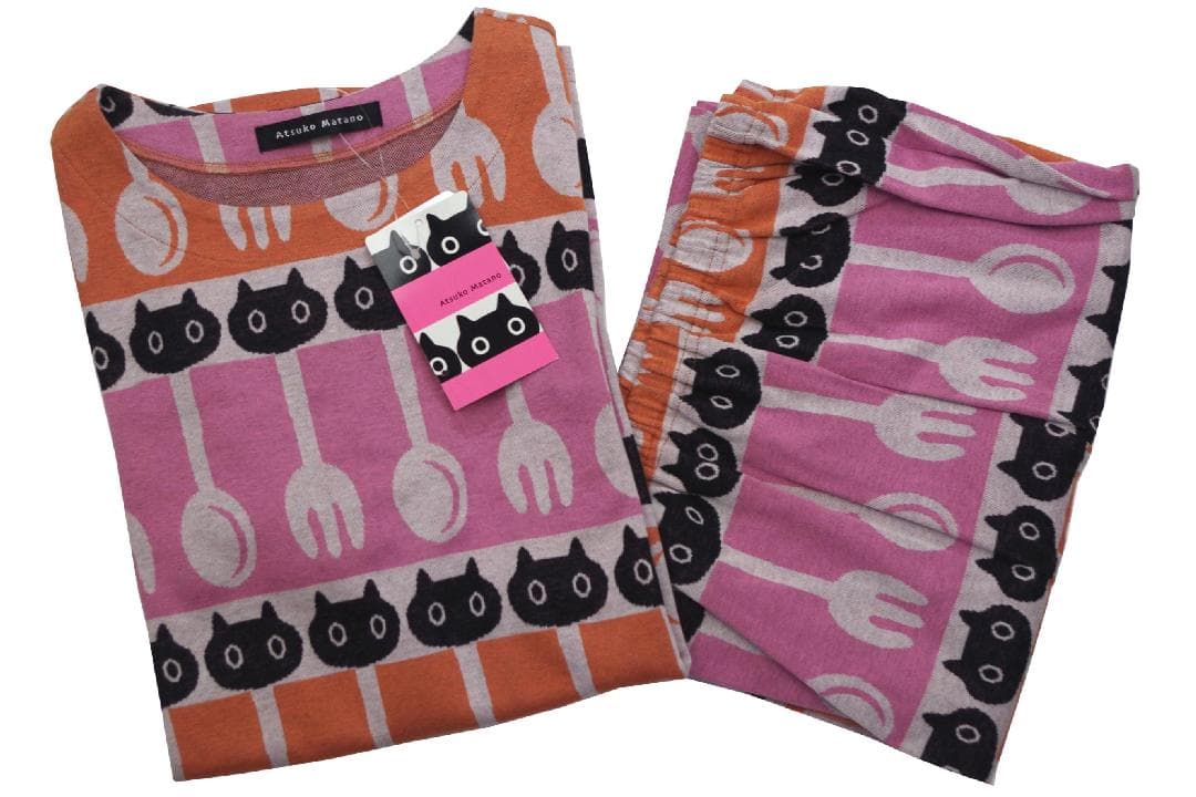 【新品】マタノアツコ/ワコール　MEME、スプーン、フォーク全柄パジャマ（L)