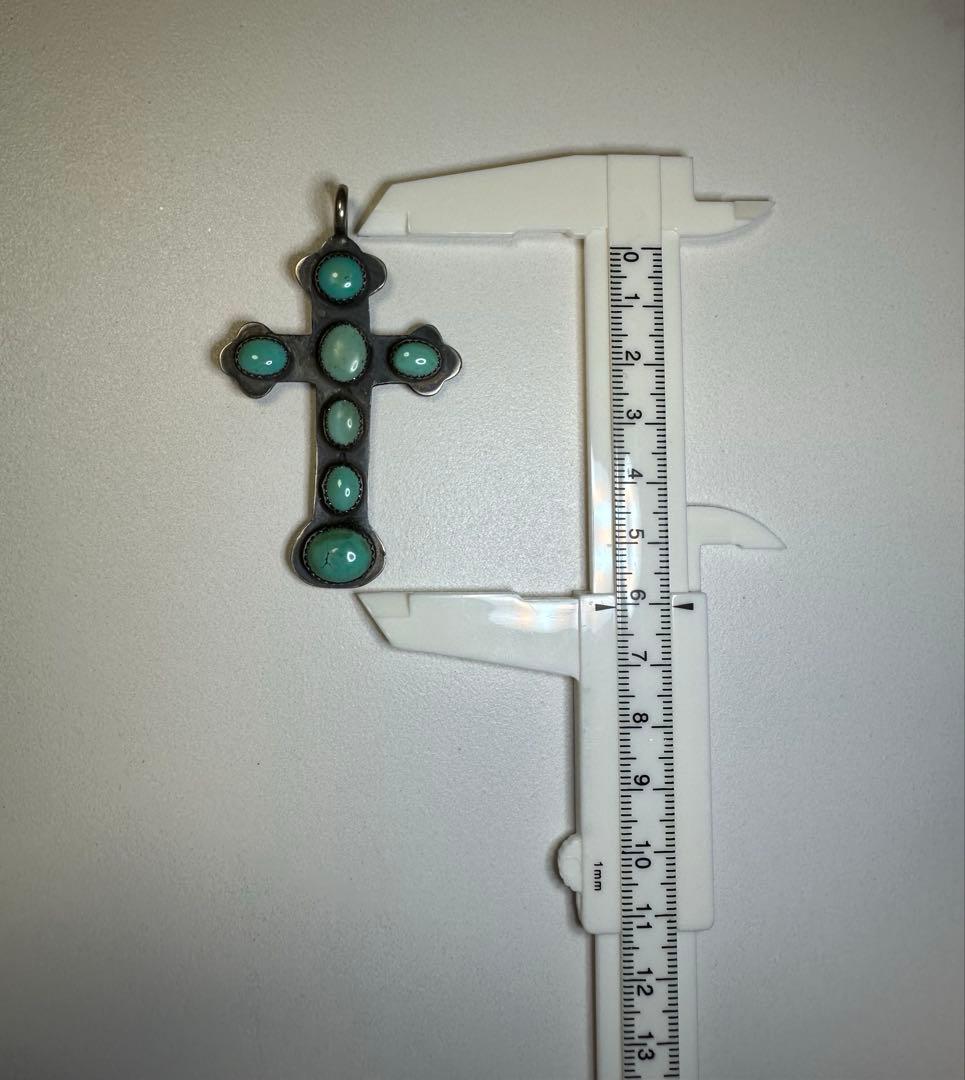 vintage NAVAJO ナバホ クロストップ ターコイズ シルバーチェーン