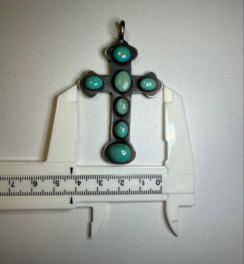vintage NAVAJO ナバホ クロストップ ターコイズ シルバーチェーン