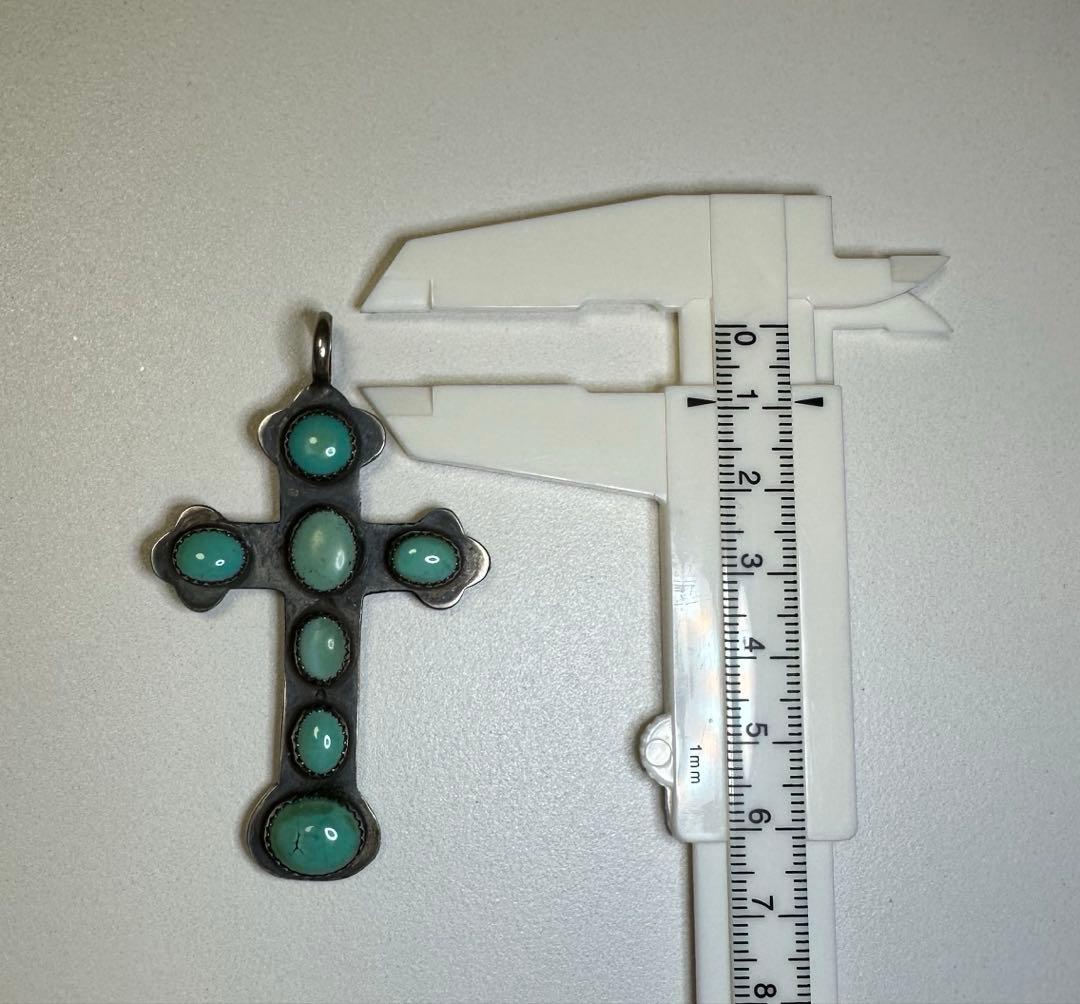 vintage NAVAJO ナバホ クロストップ ターコイズ シルバーチェーン