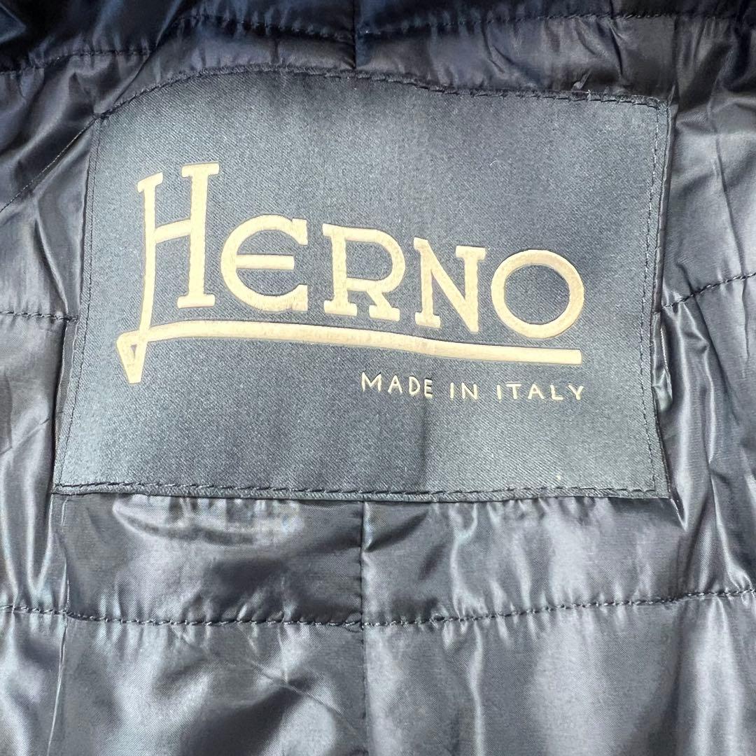 新品未使用　タグ付　ヘルノ　チェスターコート　ライナー　ネイビー　50 L